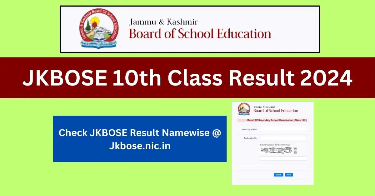 JKBOSE 10th Class Result 2024