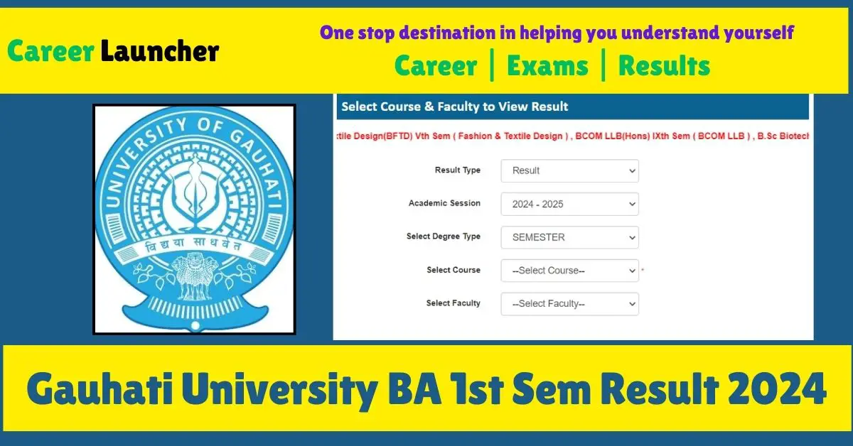 Gauhati University BA 1st Sem Result 2024