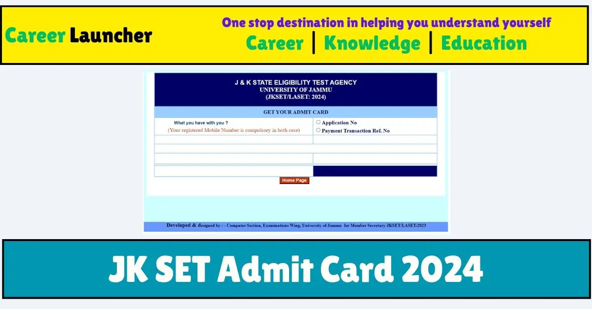 JK SET Admit Card 2024