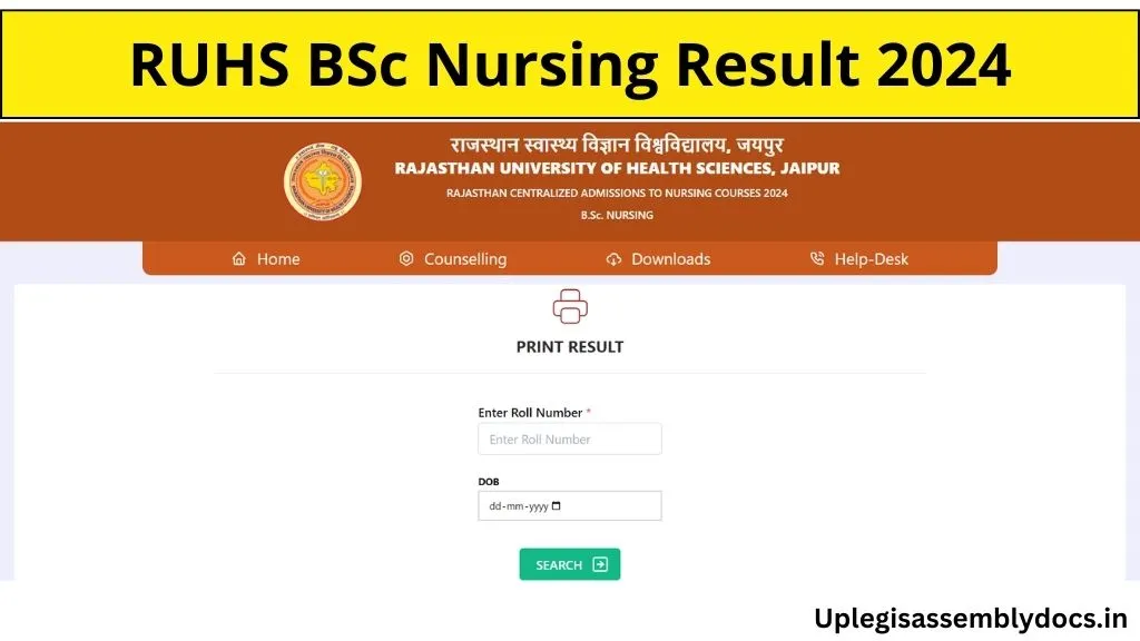 RUHS BSc Nursing Result 2024